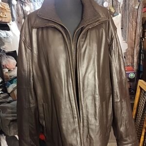 Roundtree & Yorke Dark Brown Leather Jacket
